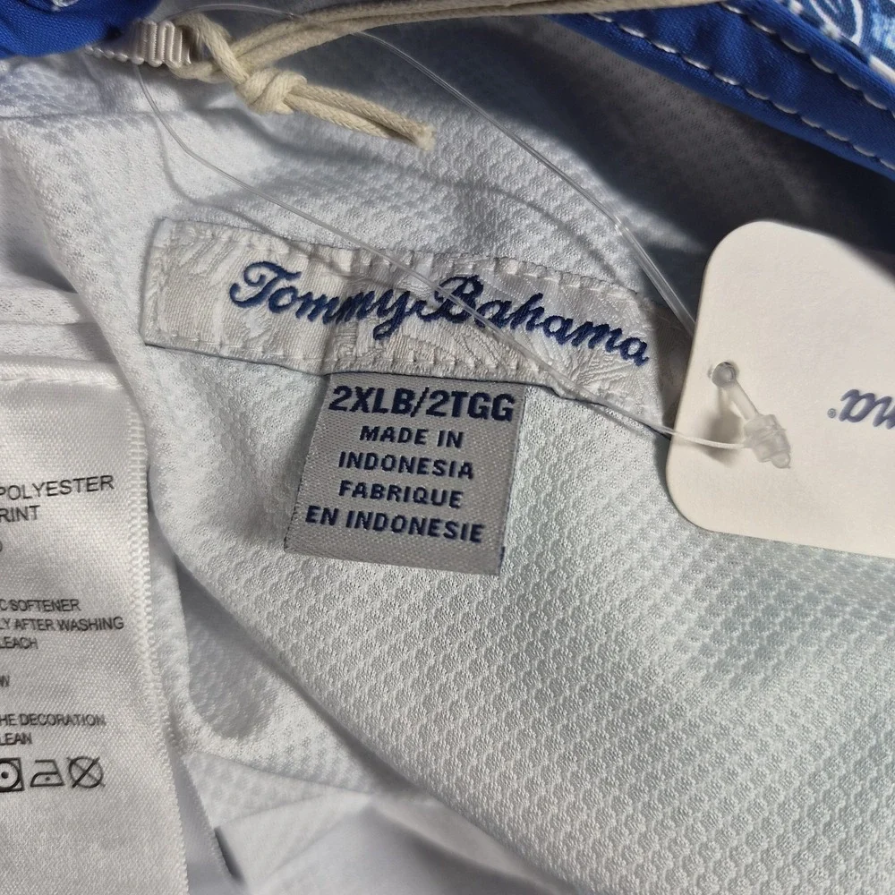 Tommy Bahama Swim Trunks Men's 2XLB Blue Rialto Reel It In Fish Shorts Beach NWT